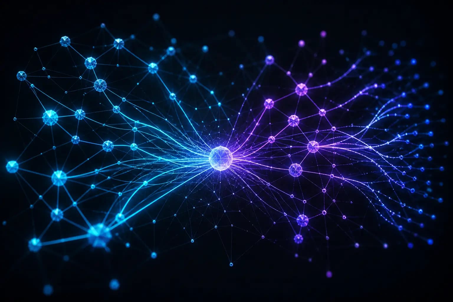 Abstract digital network of connected advertising nodes